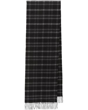 Saint Laurent Bufanda A Cuadros - Negro