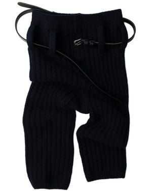 Prada Wool And Cashmere Short Leggings - Black