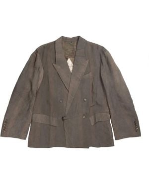 Ziggy Chen Double-Breasted Blazer - Brown