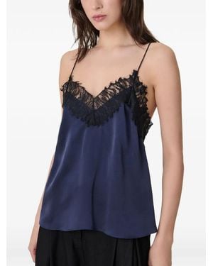 IRO Newin Lace-Trim Blouse - Blue