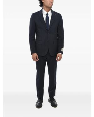 Corneliani Notch-Lapel Single-Breasted Suit - Blue