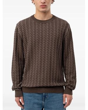 HUGO Crew-Neck Sweater - Brown