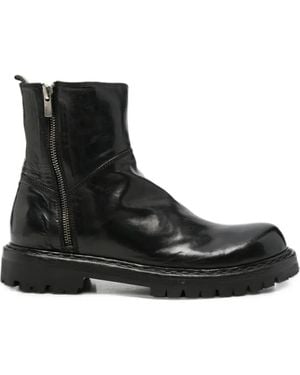 Officine Creative Zip-Up Lug-Sole Boots - Black