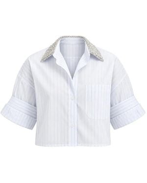 Twp Next Ex Pinstriped Shirt - White