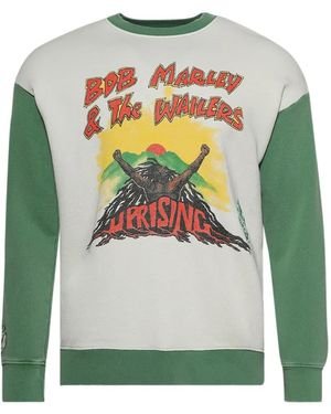 MadeWorn Colour-Block Graphic Sweatshirt - Green