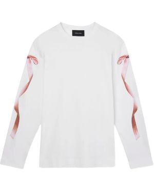 Simone Rocha リボンプリント Tシャツ - ホワイト