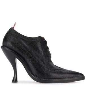 Thom Browne Curved Heel Longwing Brogues - Black