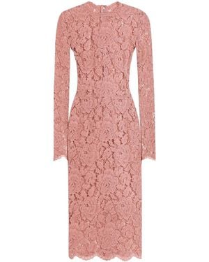 Dolce & Gabbana レース ドレス - ピンク