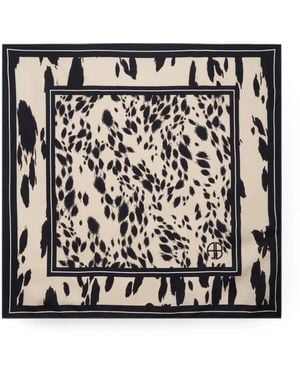 Anine Bing York Scarf Leopard - Black