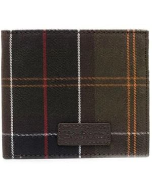 Barbour Wallet With Tartan Motif - Black