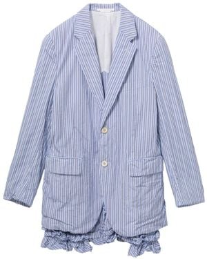 Comme des Garçons Striped Blazer - Blue