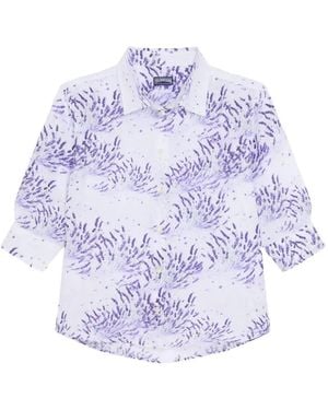 Vilebrequin Print Linen Shirt - Purple