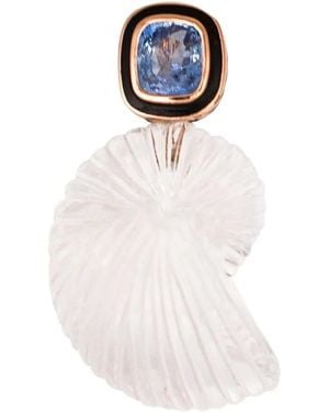 Dezso by Sara Beltran 18K Rose Multi-Stone Shell-Embellishment Pendant - White