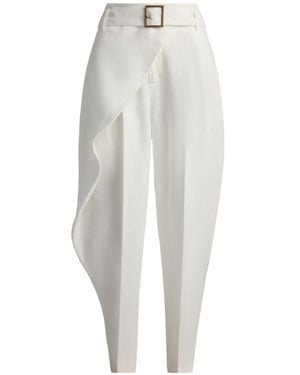 Polo Ralph Lauren Tapered Linen Trousers - White