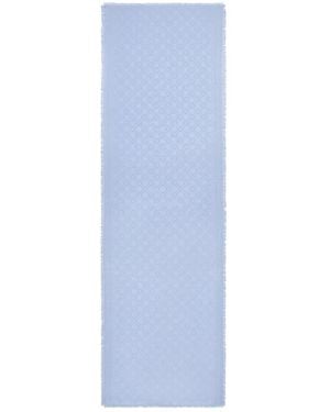 Tory Burch T Monogram-Jacquard Scarf - Blue
