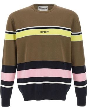 Iceberg Logo-Embroidered Jumper - Brown