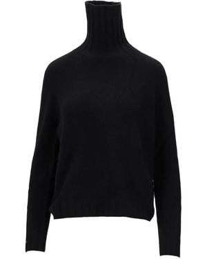 LA ROSE Roll-Neck Jumper - Black