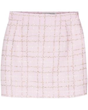 Alessandra Rich Mini-Rok Met Pailletten - Roze
