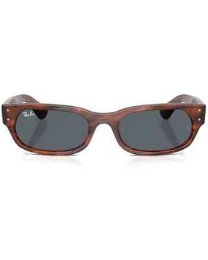 Ray-Ban Rectangle-Frame Sunglasses - Grey