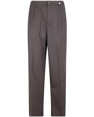 Myths Pleated-Detail Trousers - Grey