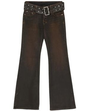 Ksubi Soho Belted Flared Jeans - Black