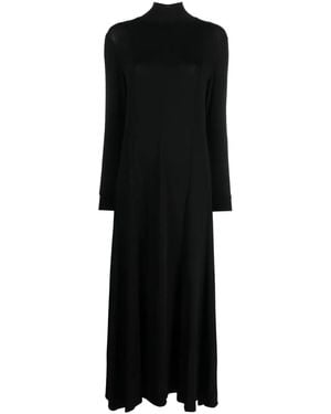 KHAITE Vestido midi con cuello alzado - Negro