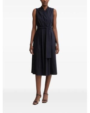 Joseph Ribkoff Belted Sleeveless Midi Dress - Black
