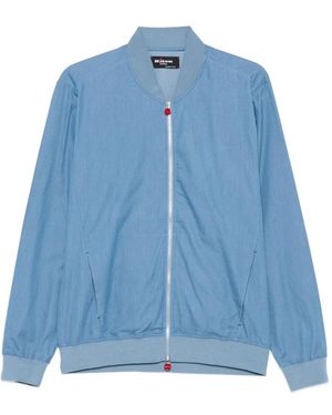 Kiton Bomber Con Zip - Blu