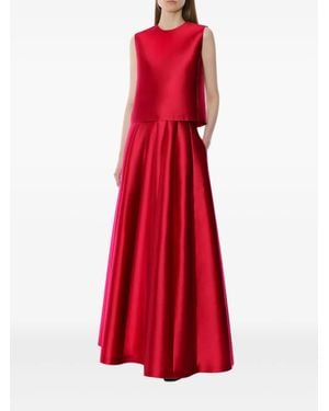Alberta Ferretti Maxirock Mit Falten - Rot