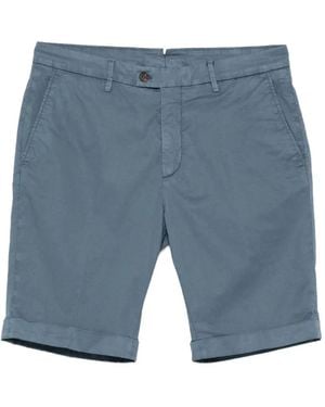 Corneliani Cuffed Tailored Shorts - Blue