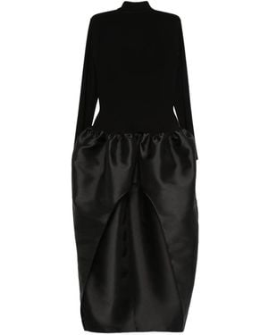 Atu Body Couture High-Neck Gathered Dress - Black