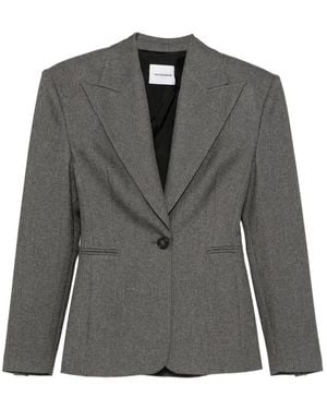 ANDAMANE Toni Single-Breasted Blazer - Gray