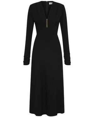 Rebecca Vallance Tallon Long Sleeve Midi Dress - Black