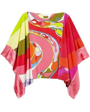 PUCCI Orchidee-Print Kaftan - Red