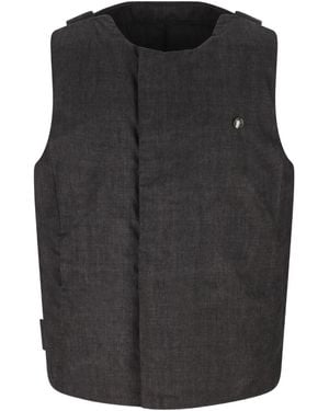 Massimo Osti Studio Chaleco Acolchado Con Placa Del Logo - Negro