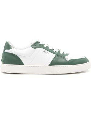 Tod's ローカット レザースニーカー - グリーン