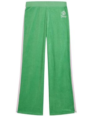Juicy Couture Logo-Embroidery Terry Track Trousers - Green