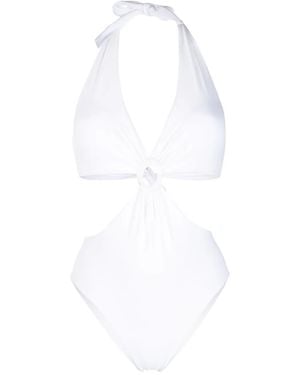 Fisico Cut-Out Detailing Swimsuit - White