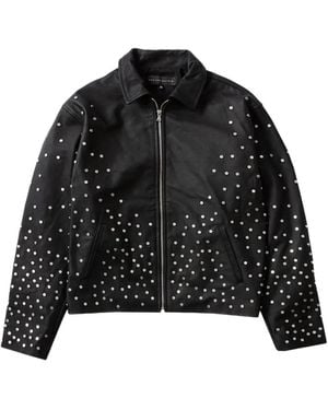 Who Decides War Studded Star Trucker Jacket - Black