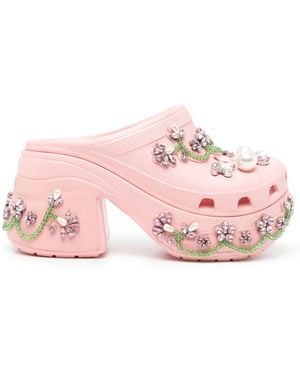 【Simone Rocha】ピンク ハートトゥ バレエシューズ Simone Rochaのピンク ハートトゥ バレエシューズがセール中