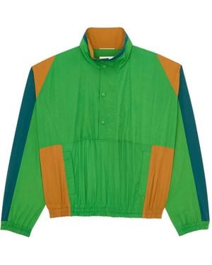 Saint Laurent Button High-Neck Jacket - Green