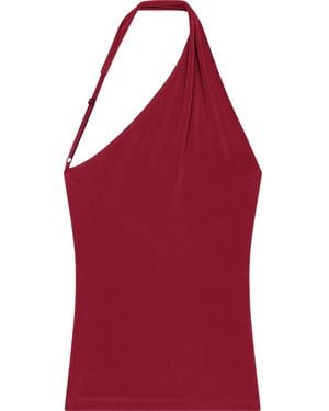 Courreges Slash Asymmetrical Top - Red