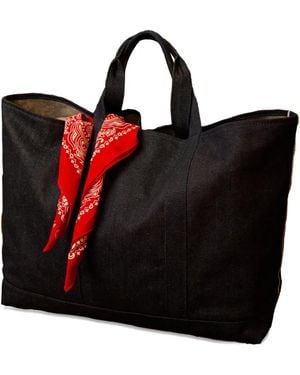 Fortela Sac Cabas Tawel À Coutures Renforcées - Black