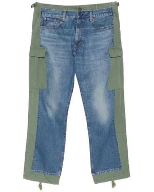 Junya Watanabe Pantalon Cargo À Design Patchwork - Blue