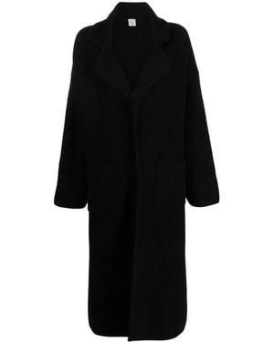 TOTEME Ribbed Long Cardi-Coat - Nero