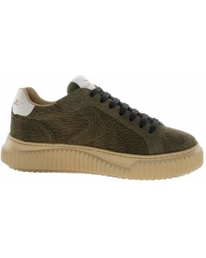Voile Blanche Lipari Textured Leather Sneakers - Green