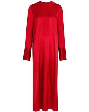 ARMARIUM Bruna Midikleid Mit Bündchen - Rot