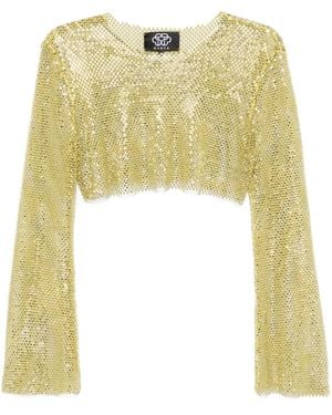 Santa Brands Long-Sleeves Crop Top - Yellow