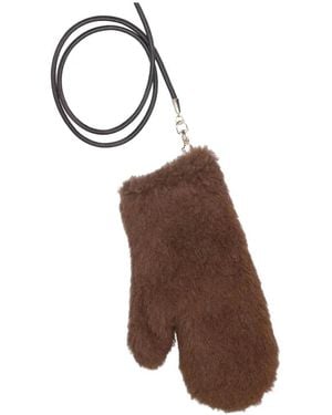 Max Mara Drawstring Gloves - Brown