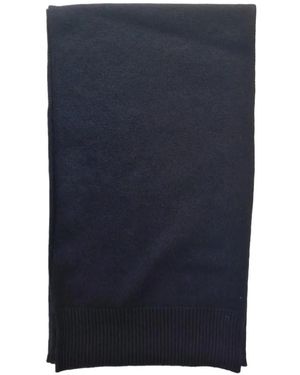 Malo Ribbed-Trim Cashmere Scarf - Blue